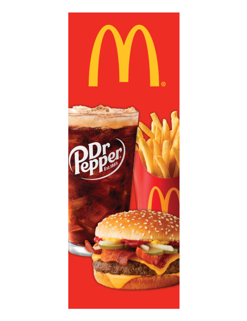 McDonald's 3'x8' Lamppost Banner "Meal Dr Pepper"