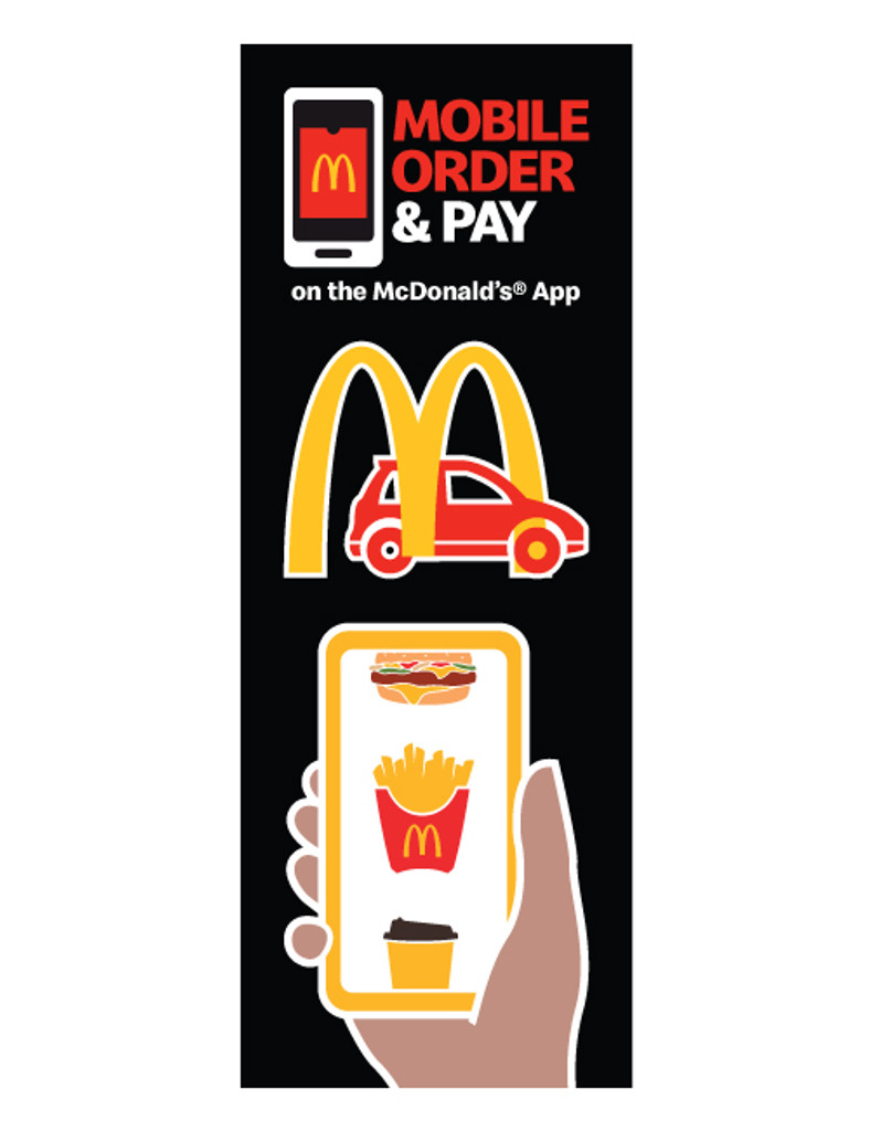 McDonald's 3'x8' Lamppost Banner "Mobile Drive-Thru"