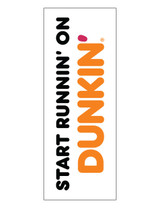 Dunkin' 3'x8' Lamppost Banner "Start Running White"