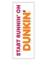 Dunkin' 3'x8' Lamppost Banner "Start Running White"