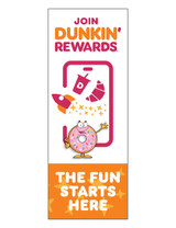 Dunkin' 3'x8' Lamppost Banner "Join Dunkin' Rewards The Fun Starts Here"