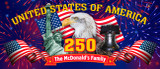 America 250 "The McDonald's Family" 3' x 7' Custom Full Color Banner 