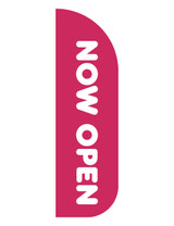Dunkin' 3'x10' Feather Dancer Flag "Now Open" Pink Dunkin' 3'x10' Feather Dancer Flag "Now Open" Pink