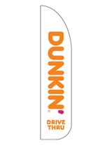 Dunkin' 3'x13' Feather Dancer Flag Logo "Drive-Thru" White