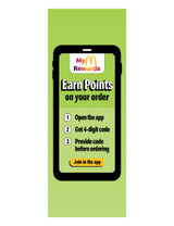 McDonald's 3'x8' Lamppost Banner "My Rewards Earn Points"