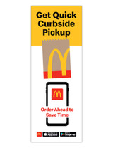 McDonald's 3'x8' Lamppost Banner "Get Quick Curbside Pickup"