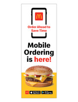 McDonald's 3'x8' Lamppost Banner "Mobile Ordering" McDonald's 3'x8' Lamppost Banner "Mobile Ordering"