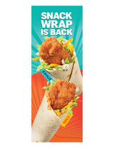 McDonald's 3'x8' Lamppost Banner "Snack Wrap is Back 1" McDonald's 3'x8' Lamppost Banner "Snack Wrap is Back 1"