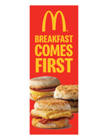 McDonald's 3'x8' Lamppost Banner "Breakfast Comes First"