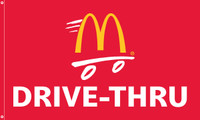McDonald's Flag "Drive-Thru" Red