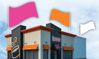 Dunkin' Donuts Flag Pink