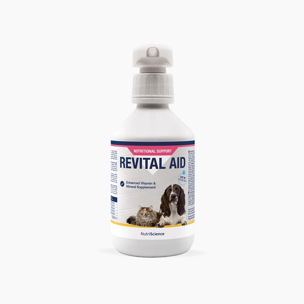 Revital Aid is a general multivitamin feed supplement that is specifically designed for dogs and cats.