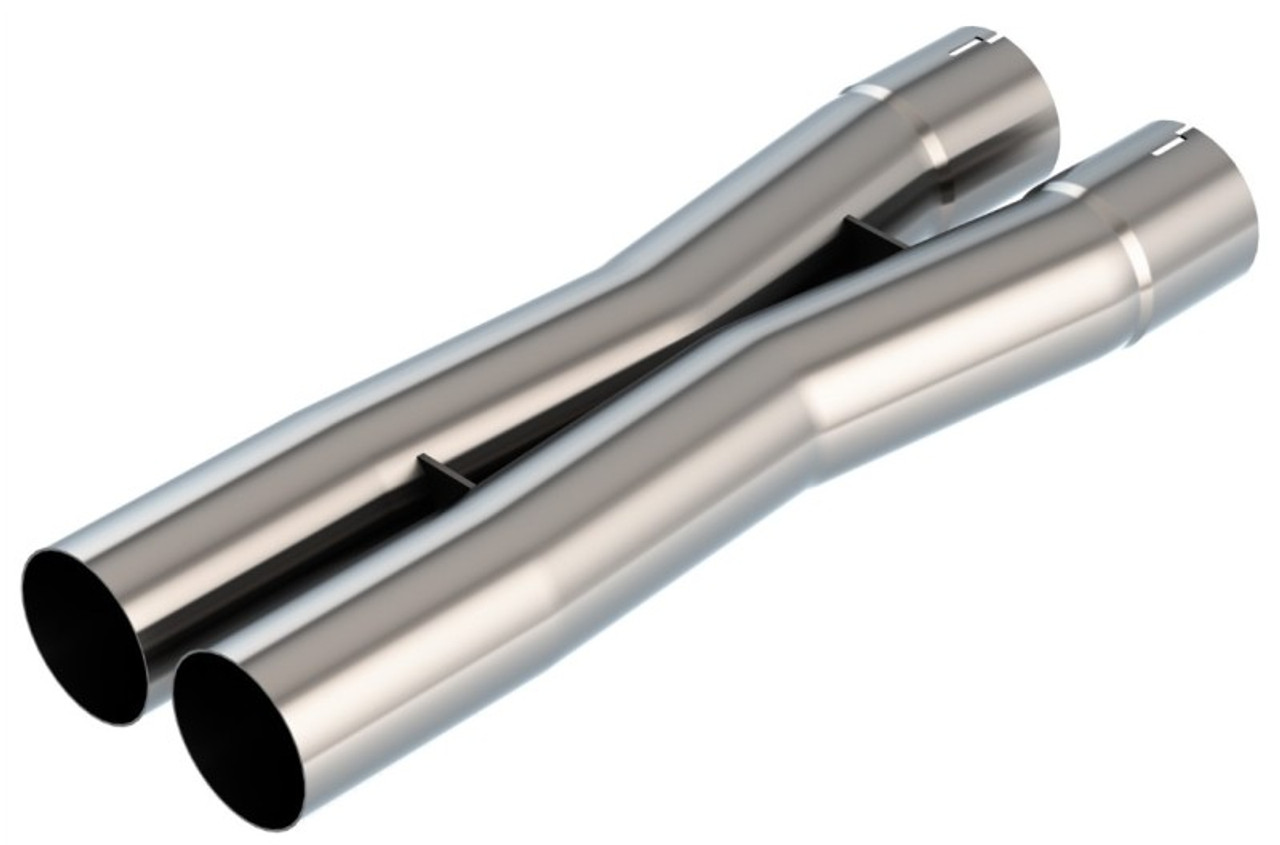 Borla T- Flow Universal Muffler - 2.5in Single Inlet/2.5in Dual Outlet 24in  OAL 4.25x9.10x18in Body