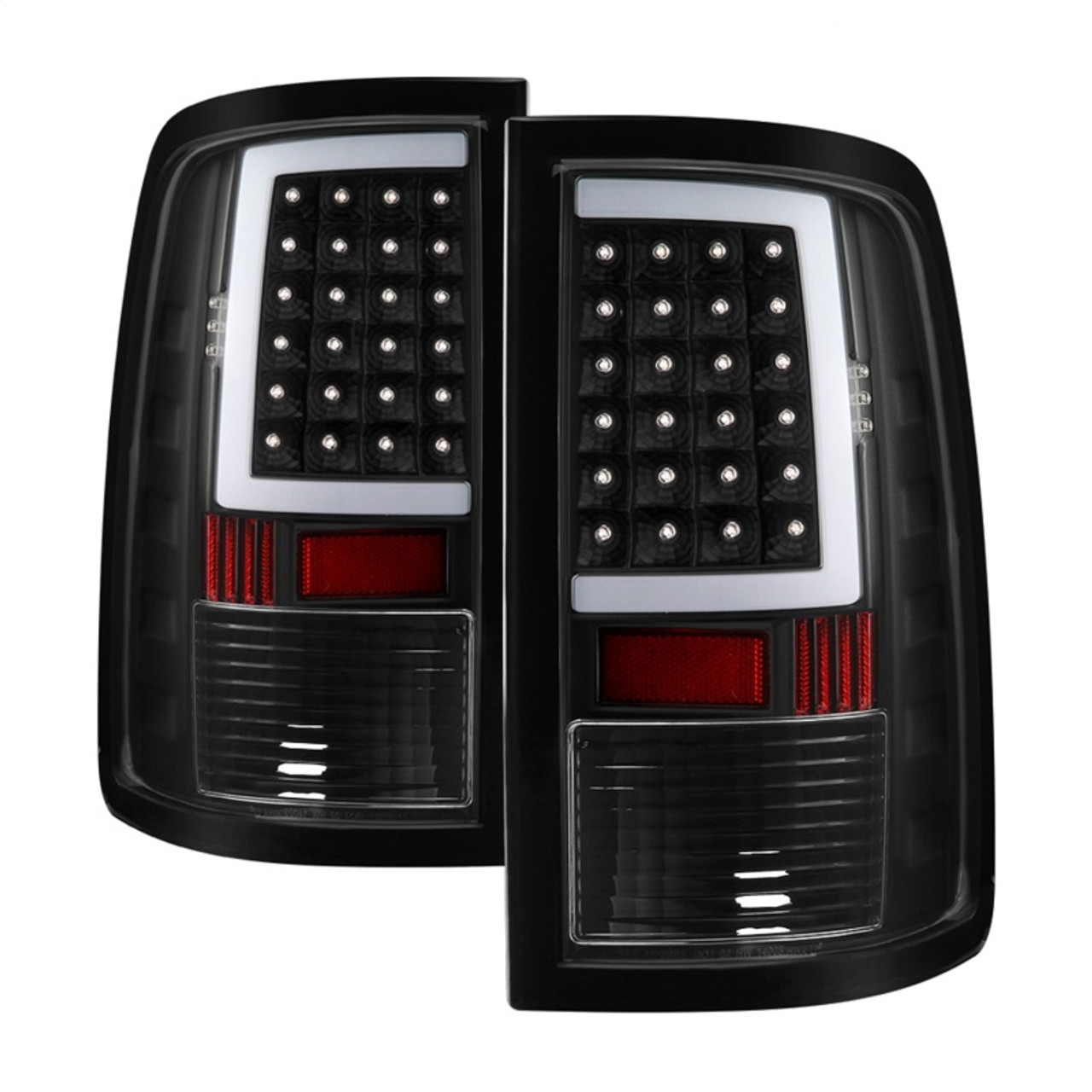 xTune 13-18 Dodge Ram 1500 LED Tail Lights - Black (ALT-ON