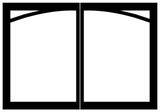48" Black Arch Door Set DVRB3CBL