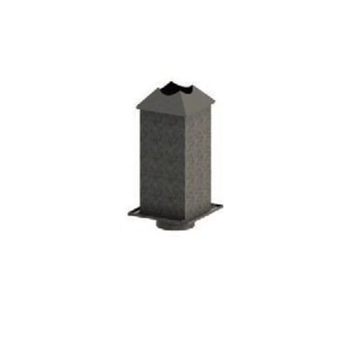 Duravent DuraTech 6" Diameter 24" Long Square Ceiling Support Box with Collar 6DT-CS24IS
