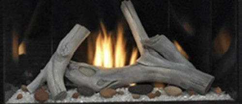 Driftwood Ceramic Fiber Log Set with with 3 Logs, 17 Rocks and Small Sticks ALS3236FFD
