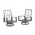 Outdoor Greatroom Cast Slate Lyndale Highback Swivel Rocking Chairs LSR-CS