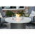 Outdoor Greatroom White Onyx Beacon Round Gas Fire Pit Table BC-20-WO