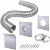 Flex Vent for Forced Air Kit with 25' Flex Vent and Clamps SD6DFA25