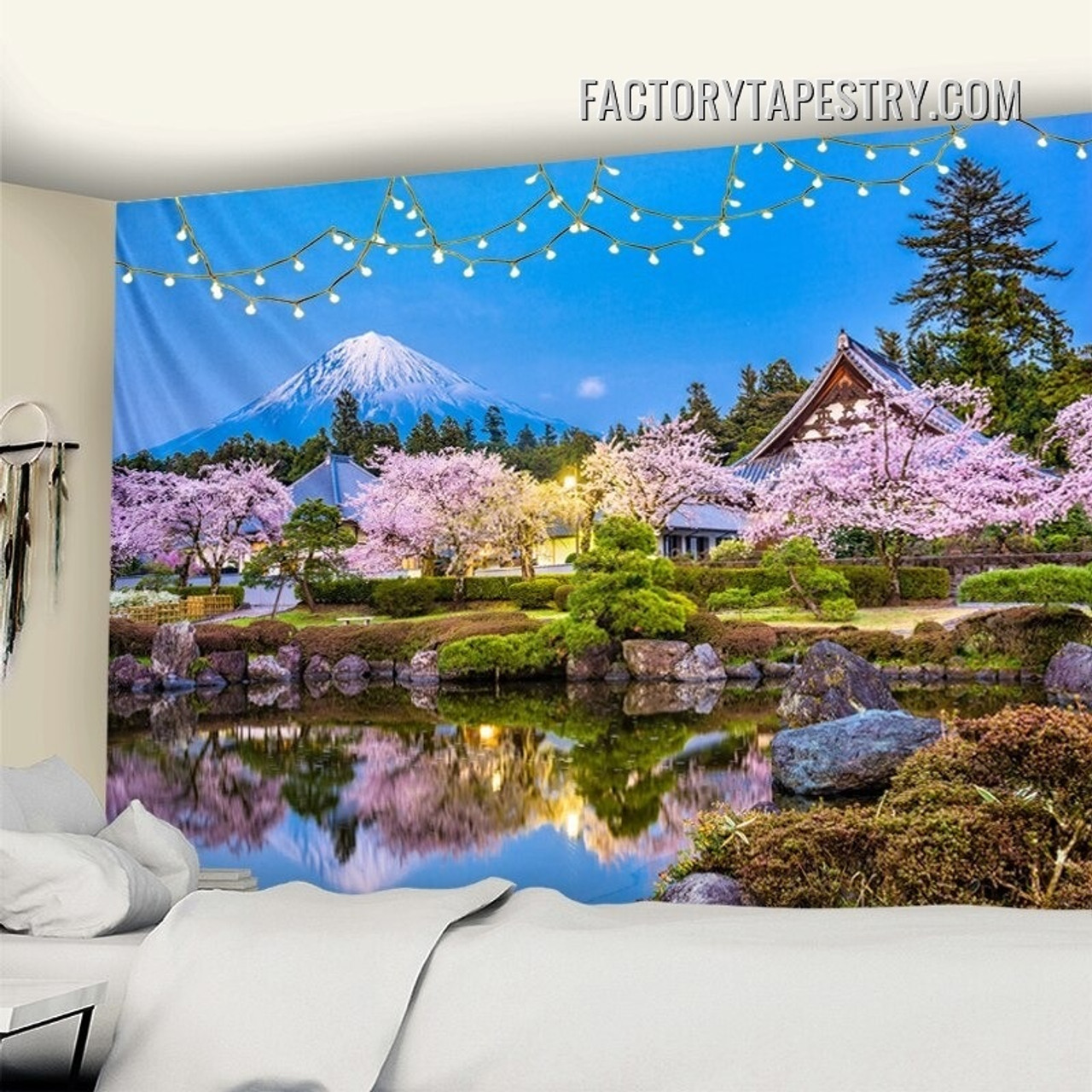 Spring Season Modern Landscape Nature Wall Tapestry Art
