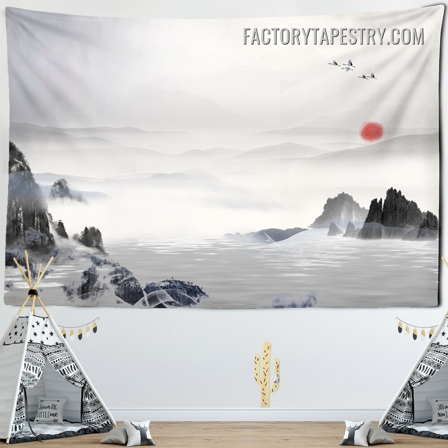 Japanese Landscape Nature Modern Wall Hanging Tapestry