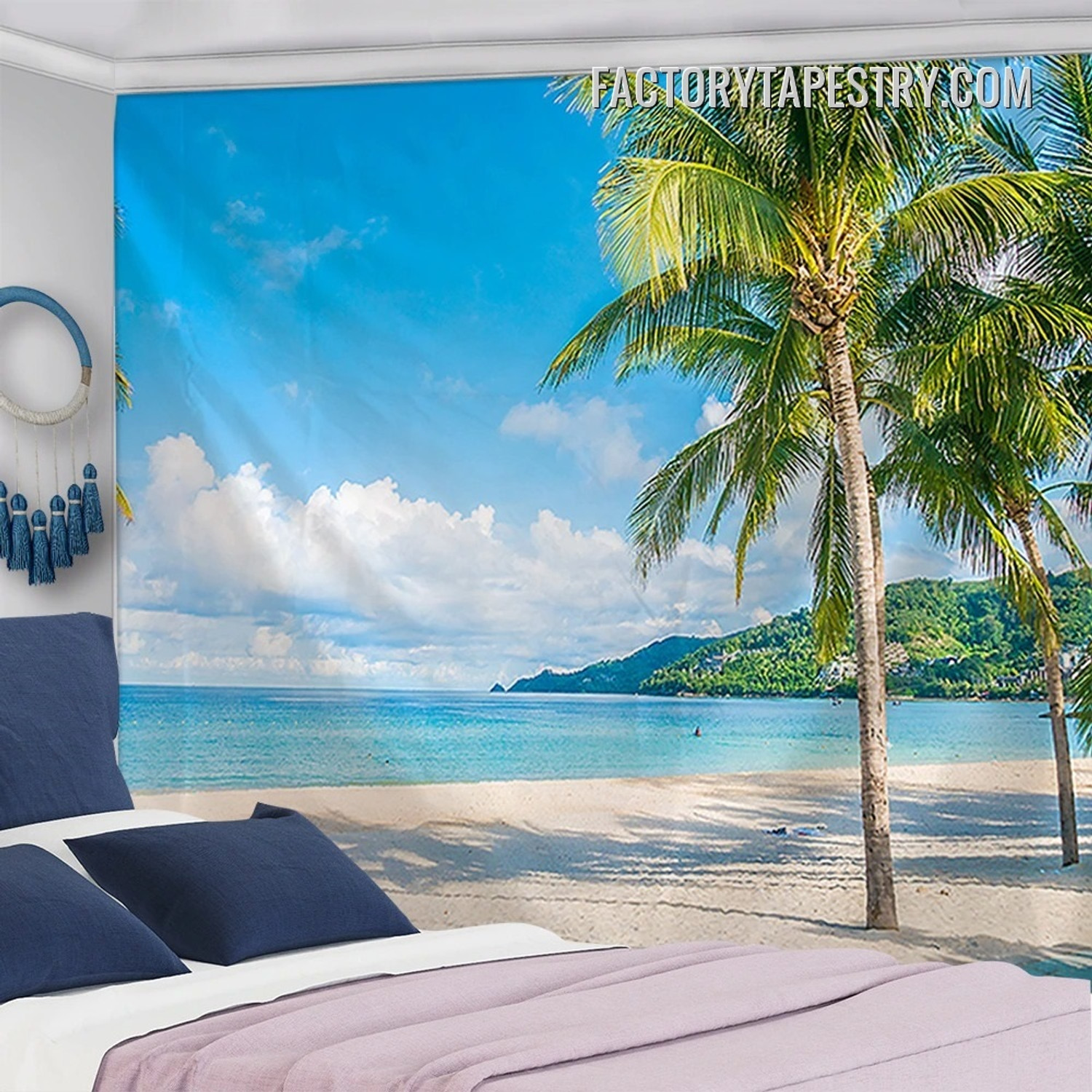 Tropical Sunny Beach Nature Landscape Modern Wall Decor Tapestry