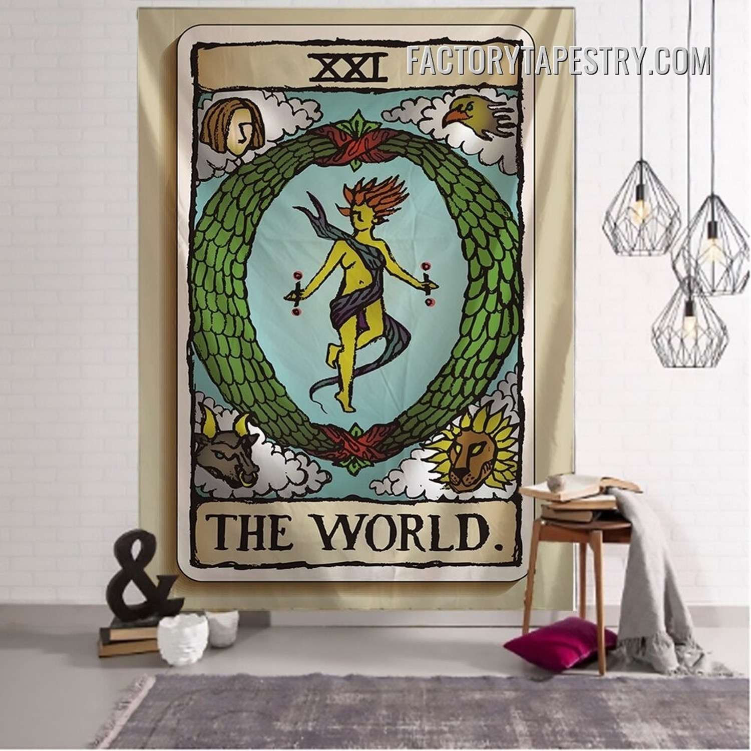 The World III Tarot Witchcraft Bohemian Wall Art Tapestry