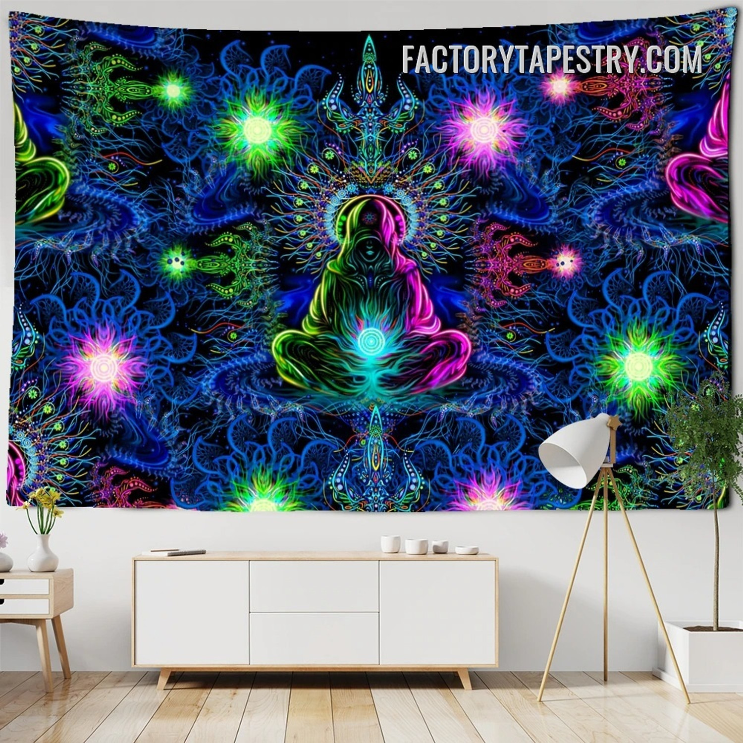 Shaman Cosmic Witchcraft Psychedelic Wall Hanging Tapestry