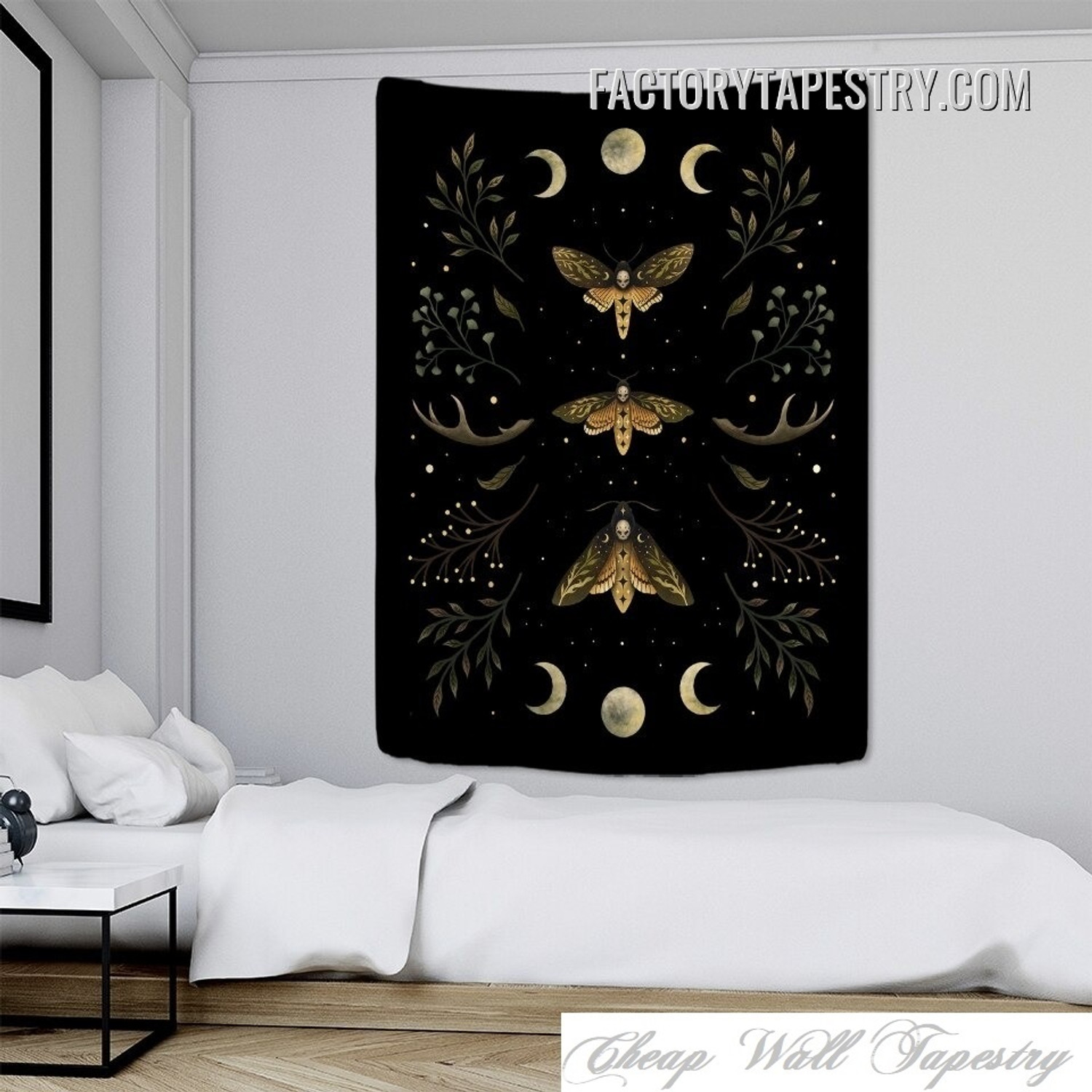 Moon Phases X Bohemian Wall Hanging Tapestry