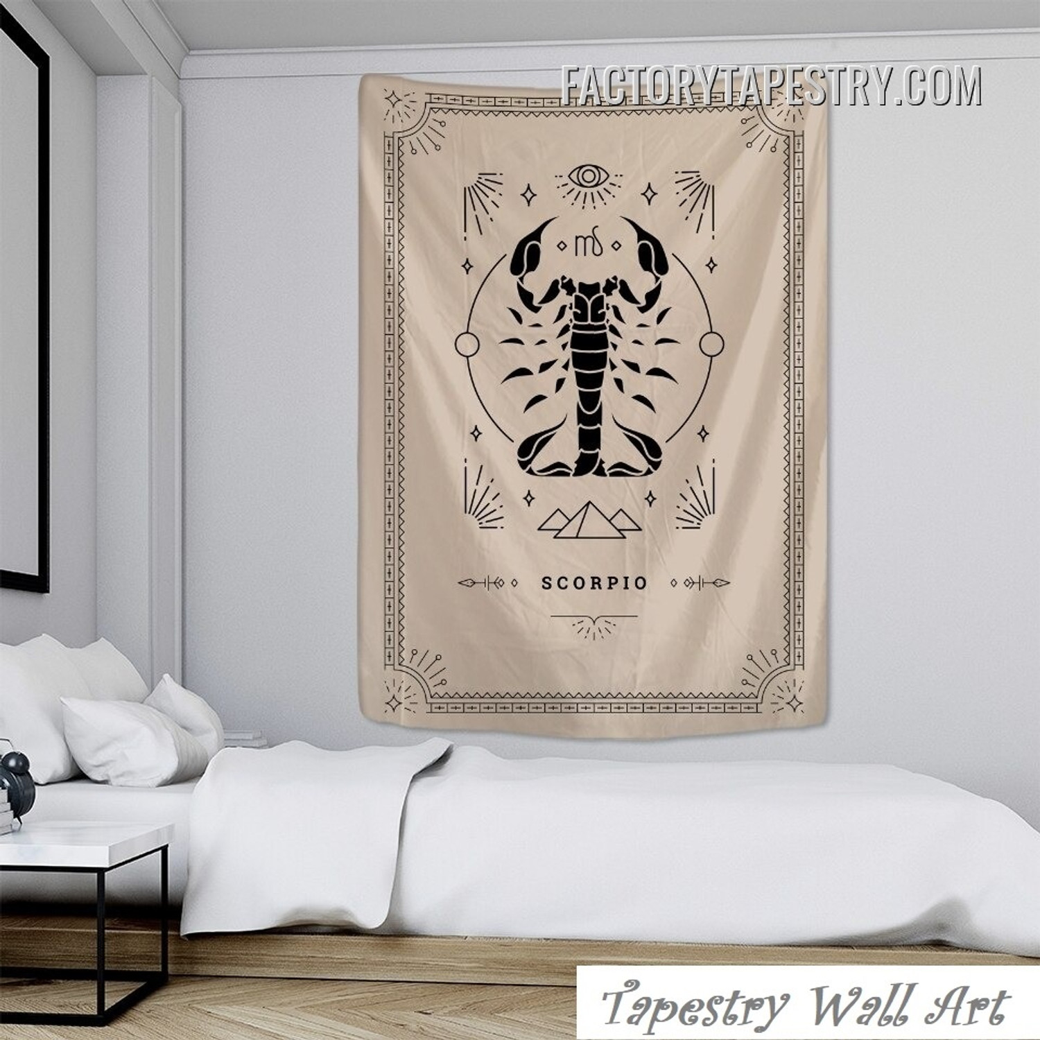Scorpio I Astrology Tarot Bohemian Wall Art Tapestry