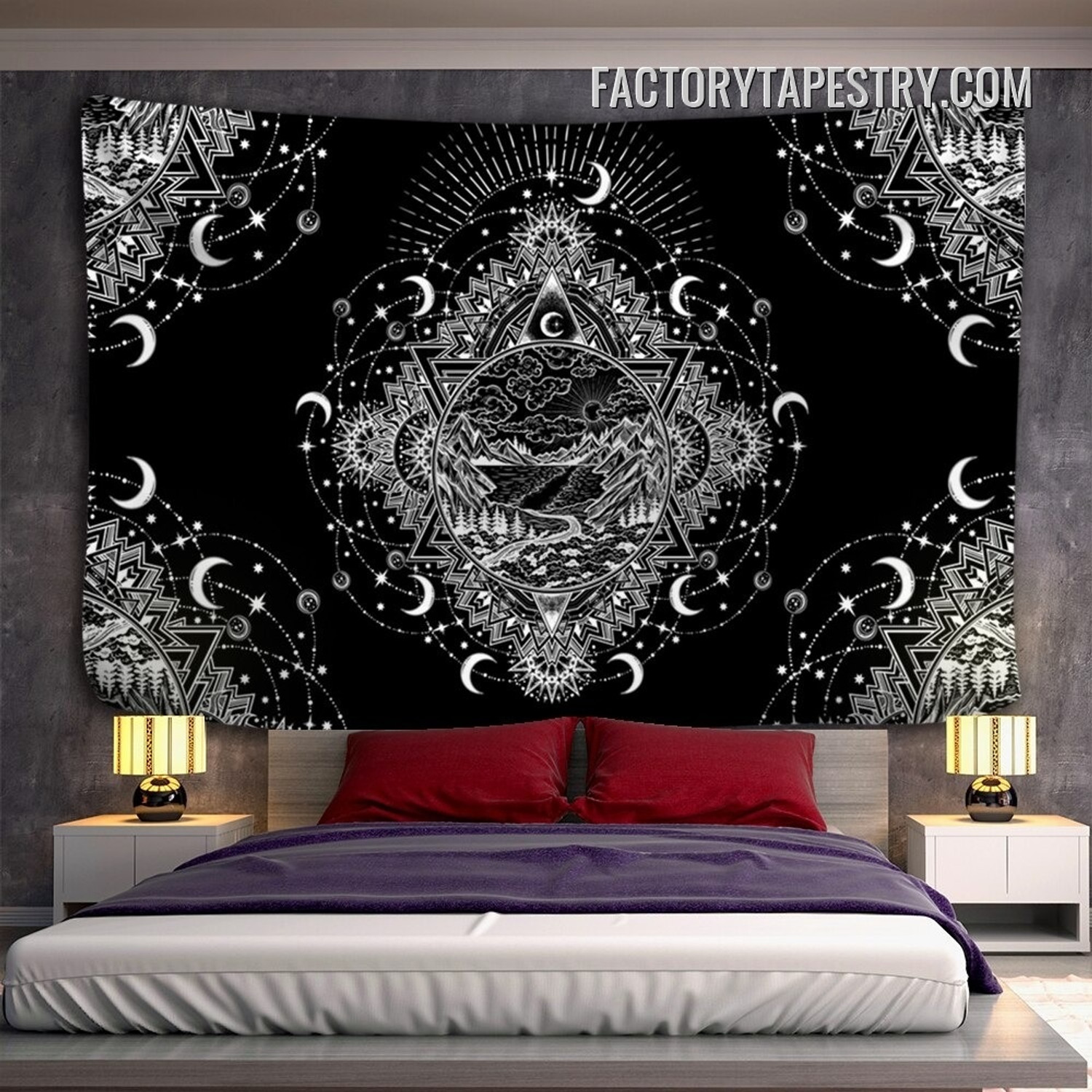 Zodiac Constellation VI Tarot Bohemian Wall Art Tapestry