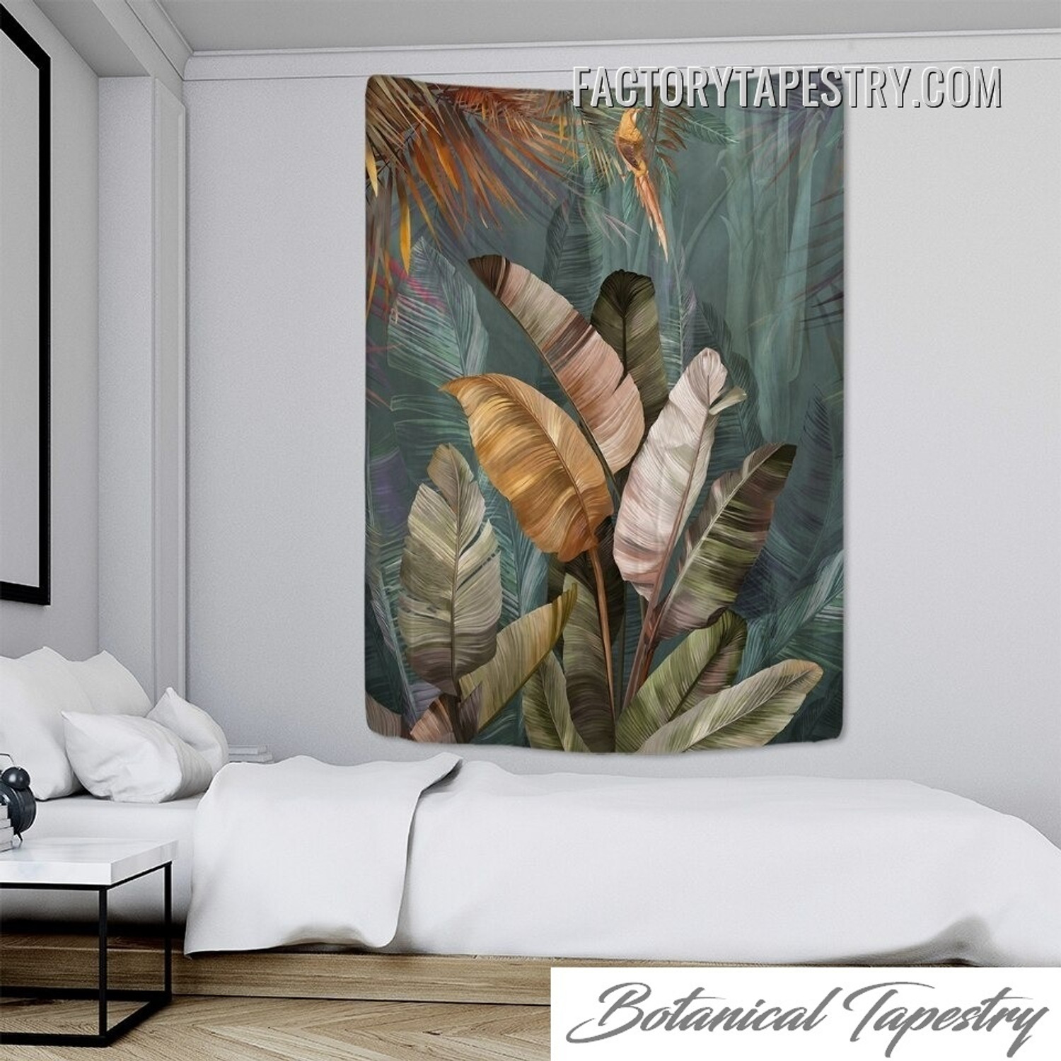 Big Banana Leaves Botanical Landscape Retro Wall Hanging Tapestry