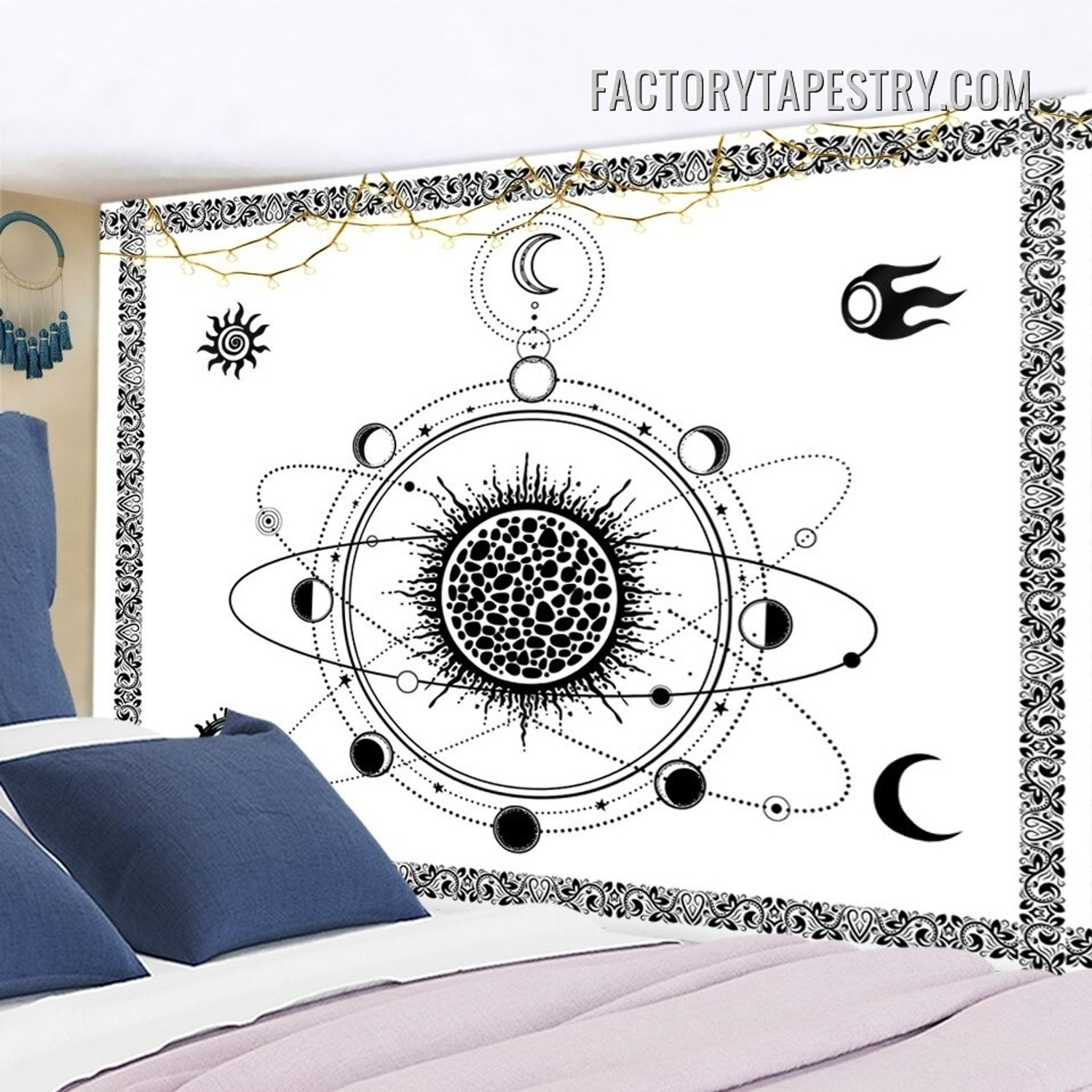 Esoteric Solar System Tarot Bohemian Wall Hanging Tapestry