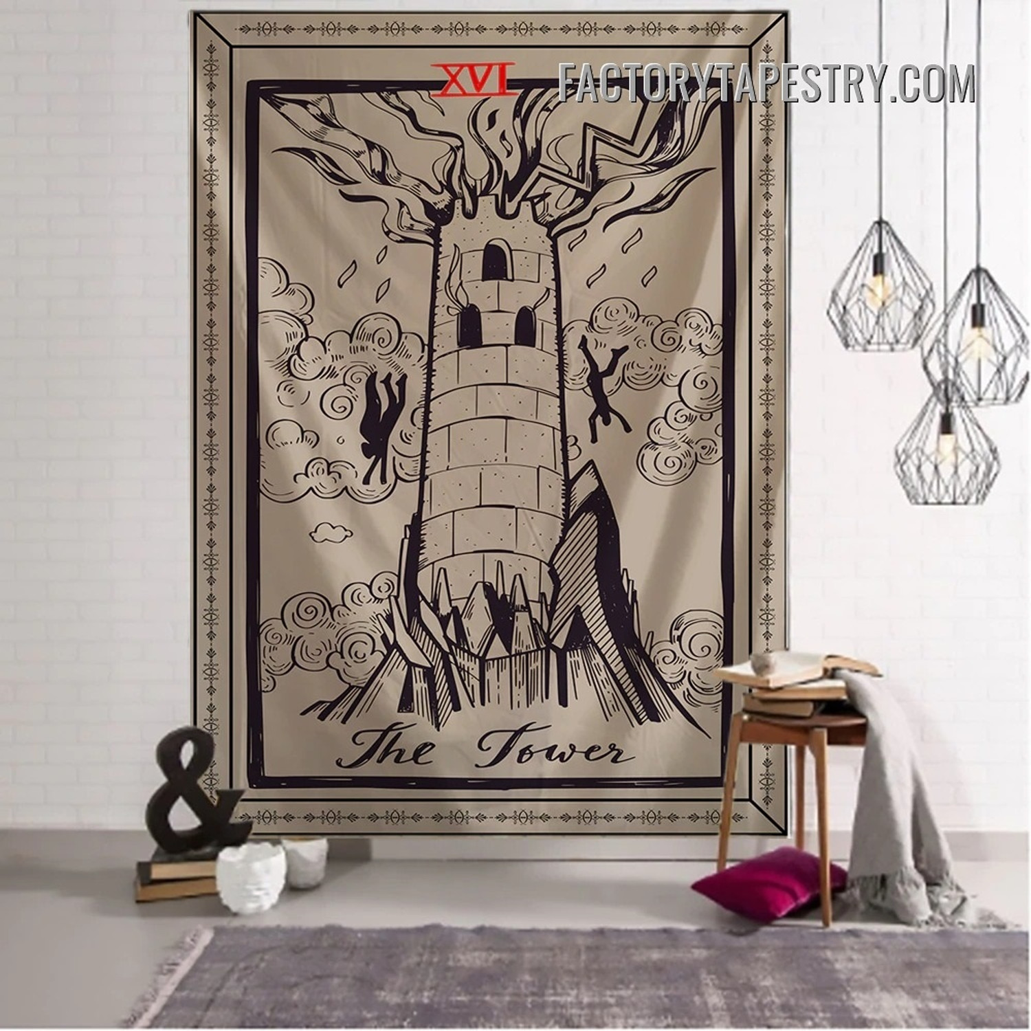 The Tower Bohemian Tarot Tapestry Art