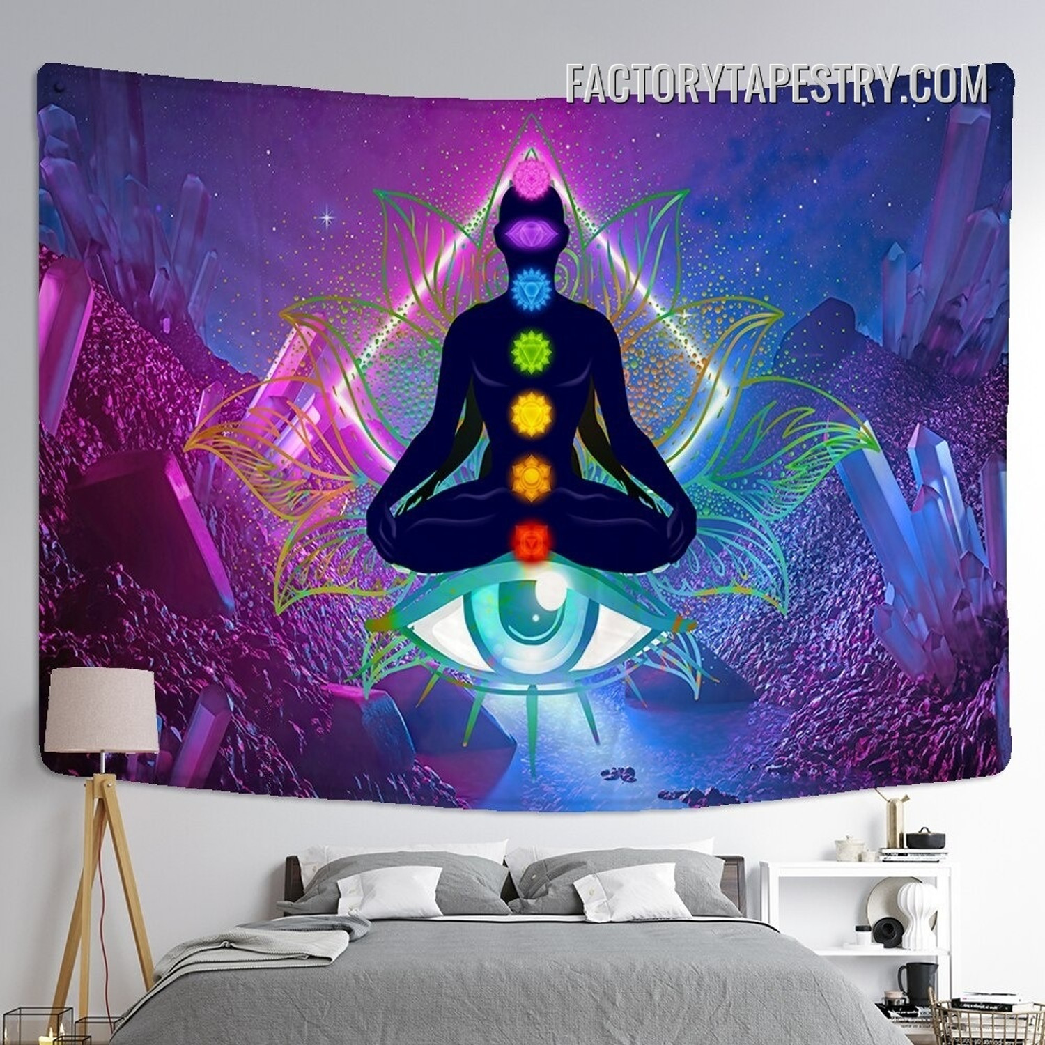 Chakra Meditation Spiritual Psychedelic Wall Hanging Tapestry