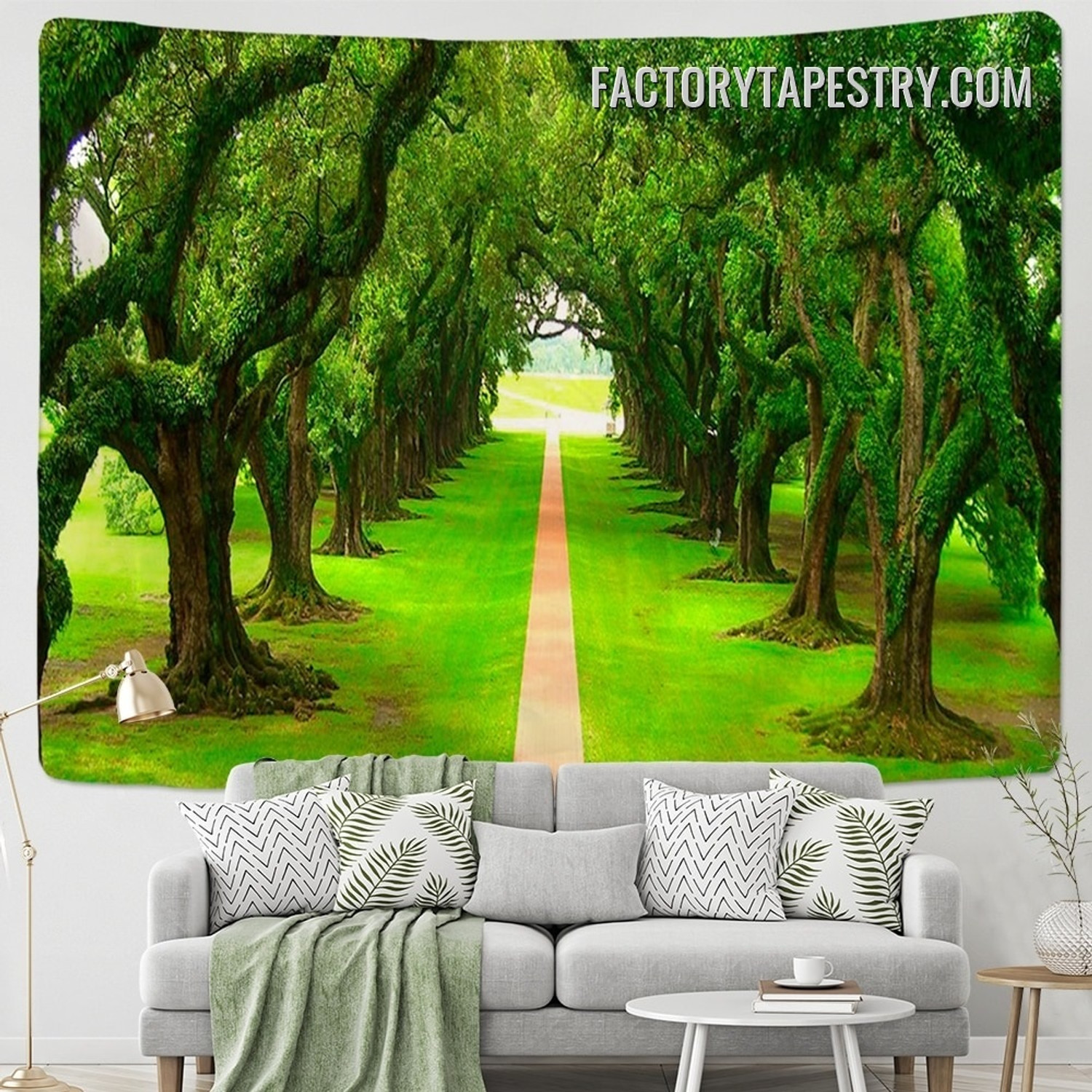 Nature Pathway Landscape Modern Wall Hanging Tapestry