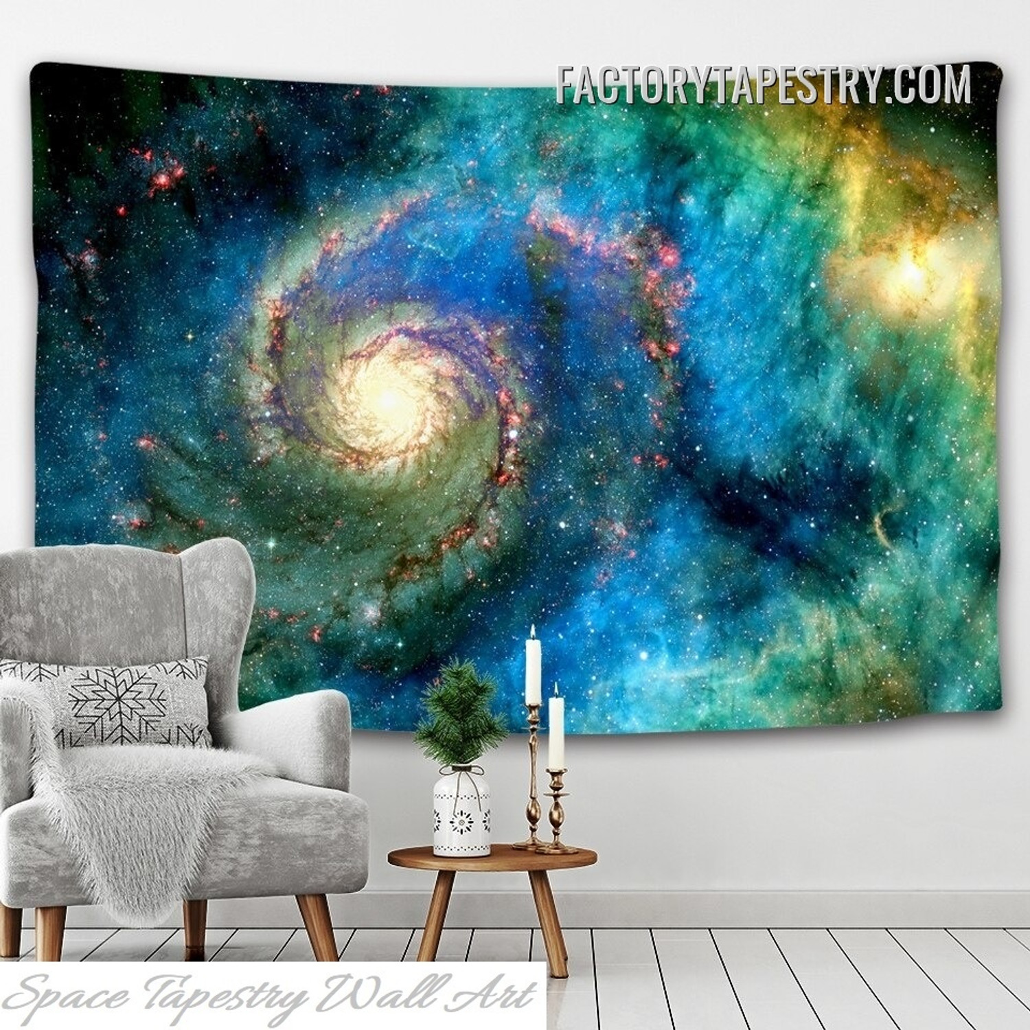 Outer Space Cosmic Modern Wall Art Tapestry for Home Décor
