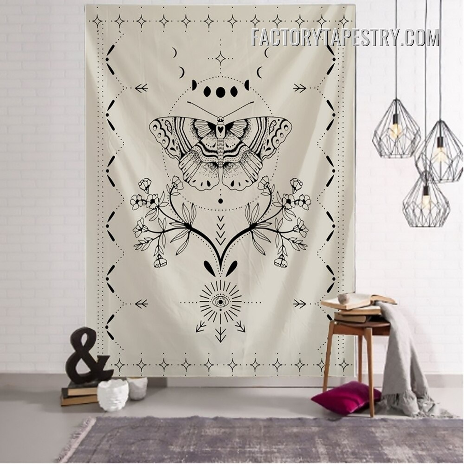 Butterfly Tarot Floral Animal Bohemian Wall Art Tapestry