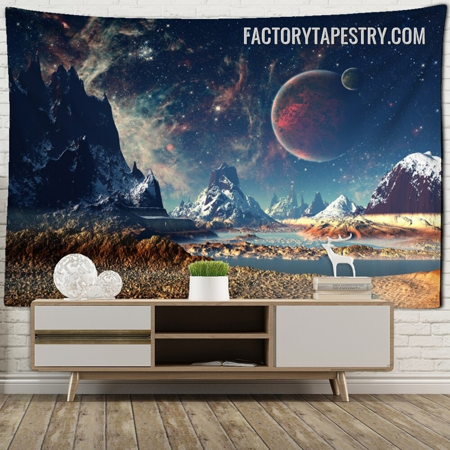 Nebula Space Landscape Psychedelic Tapestry Wall Art