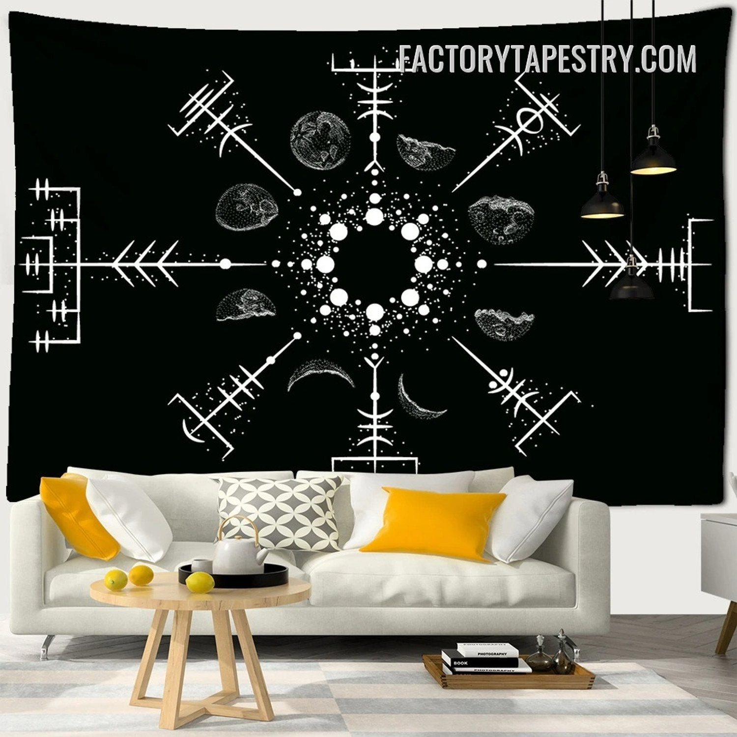 Moon Phases Tapestry Tarot Bohemian Wall Hanging Occult Wall Tapestries