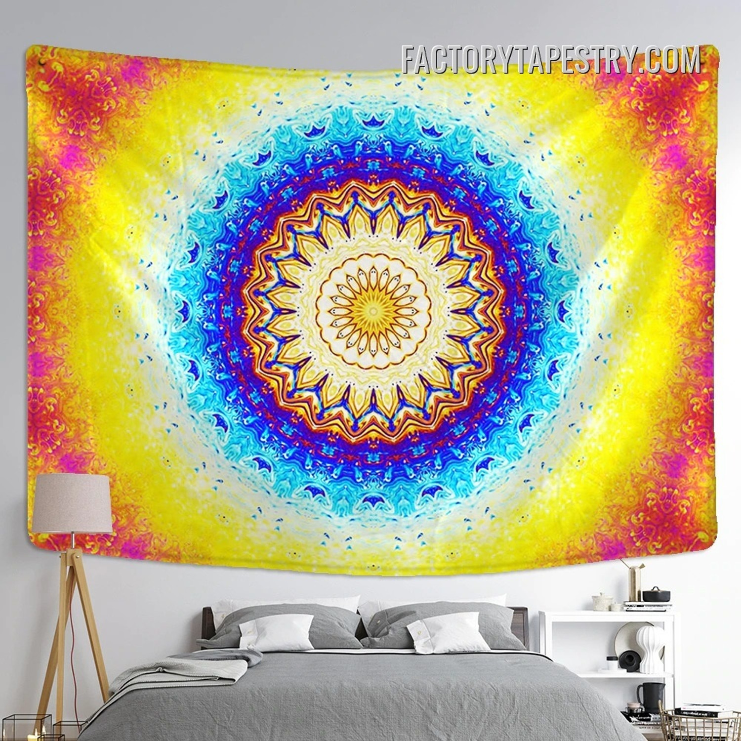 TWINNIS Trippy Tapestry Sun Tapestry Hippie Mushroom Tapestry Colorful Wall  Tapestry for Bedroom Aesthetic Cute Tapestries Wall Hanging for