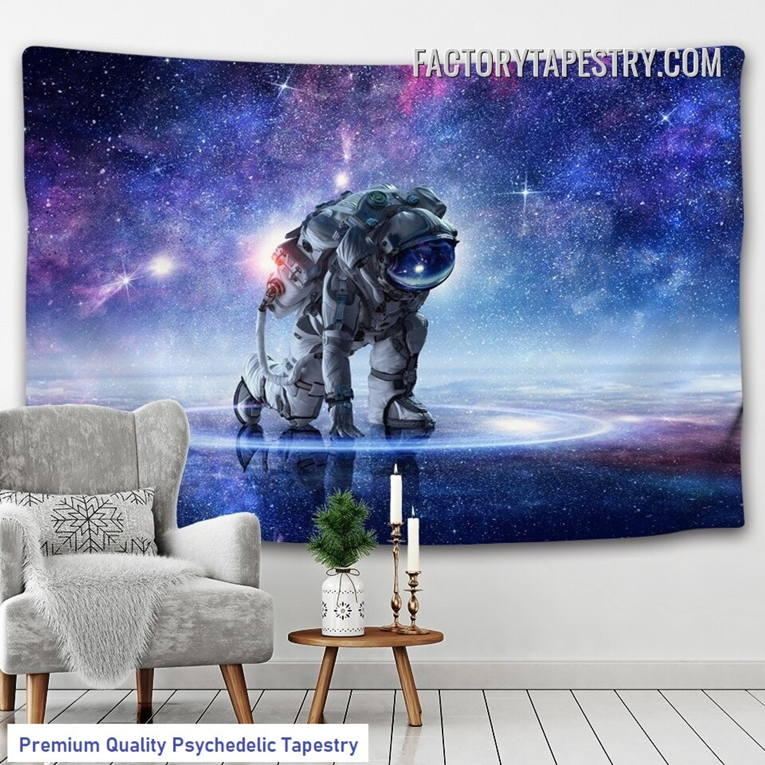 Astronaut Cosmic Psychedelic Tapestry Wall Art