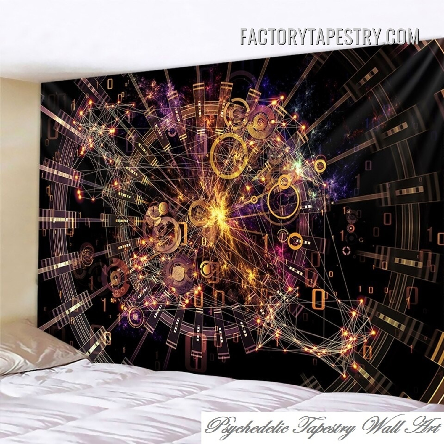 Science Fiction Tapestry I Psychedelic Wall Hanging Tapestries for Living Room Decoration