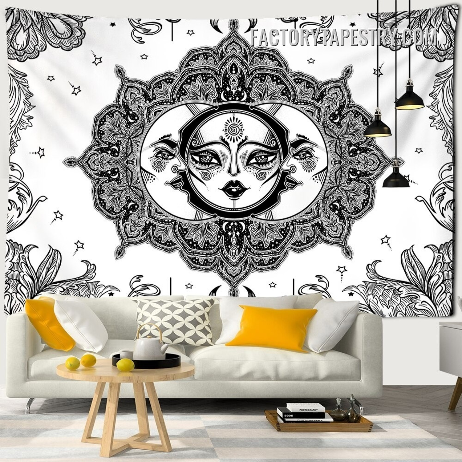 Mandala Sun Moon - factorytapestry.com