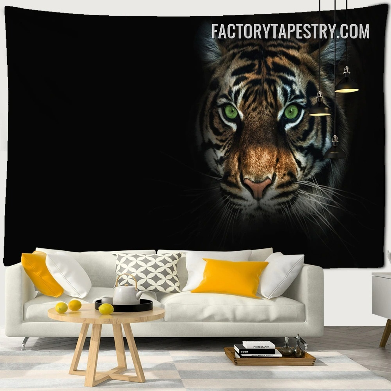 Mighty Tiger Animal Modern Wall Hanging Tapestry for Living Room Decoration