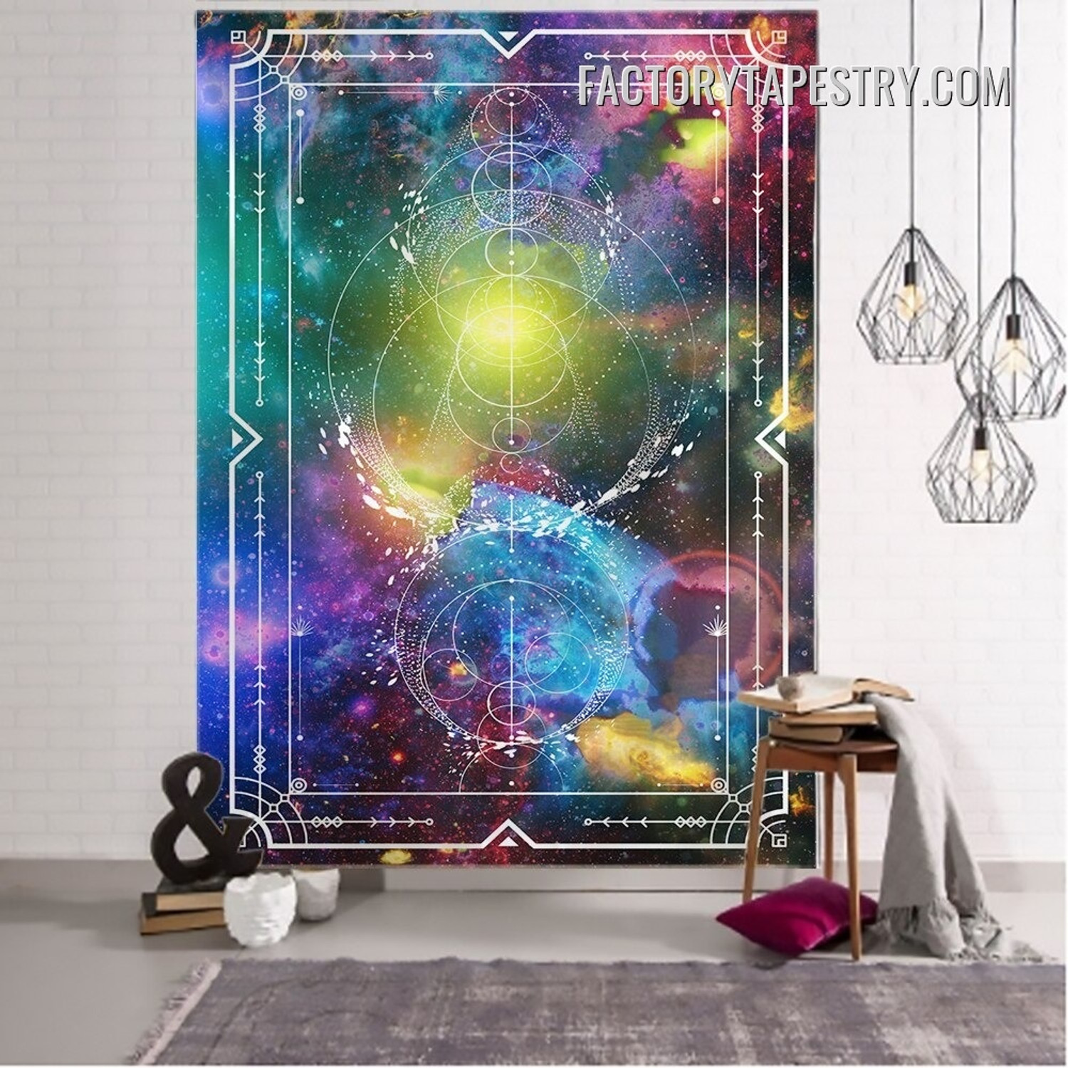 Witchcraft Universe II Psychedelic Tarot Wall Hanging Tapestry for Home Décor