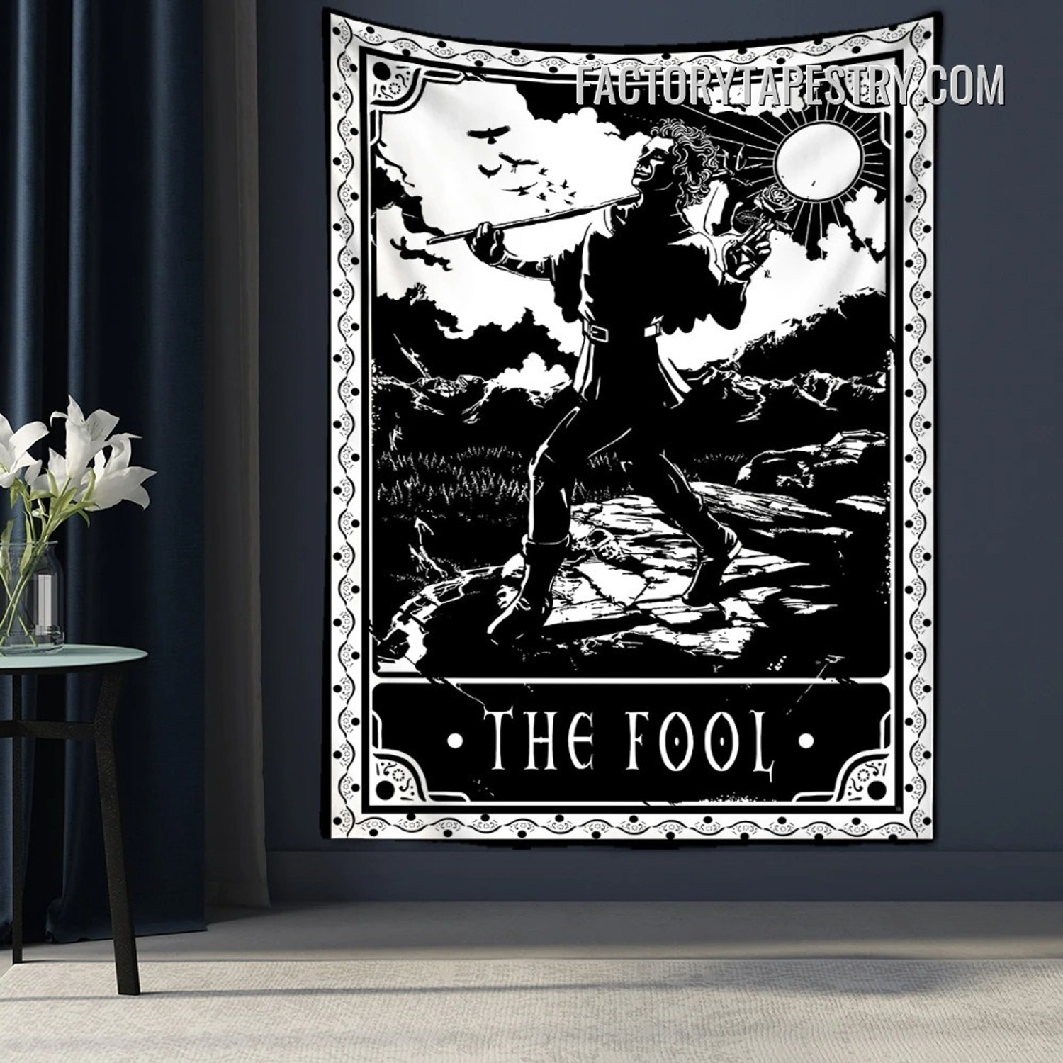 The Fool Bohemian Tarot Tapestry Art