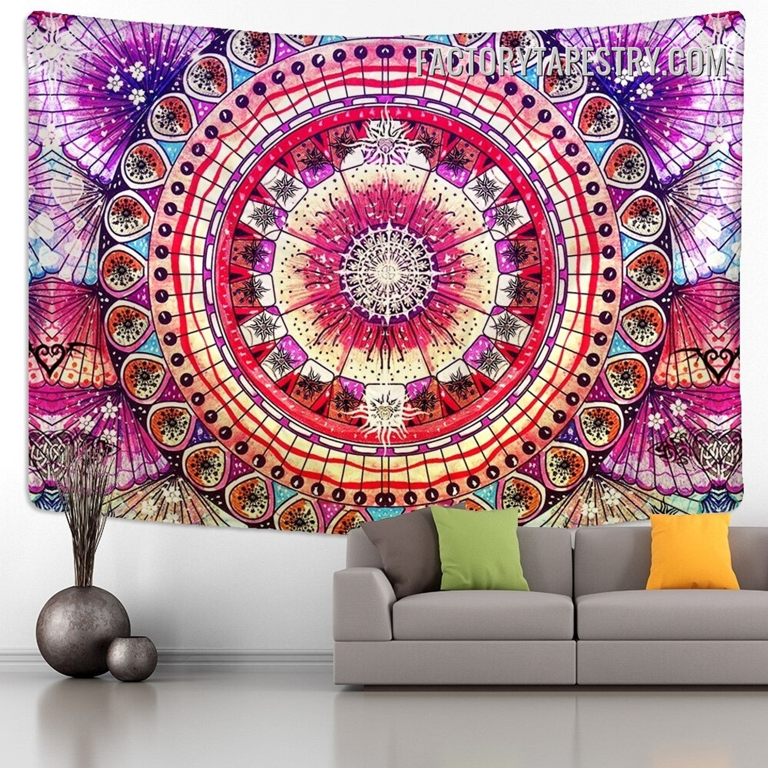 Abstract Mandala Pattern Psychedelic Wall Decor Tapestry for Bedroom Dorm Home Decoration