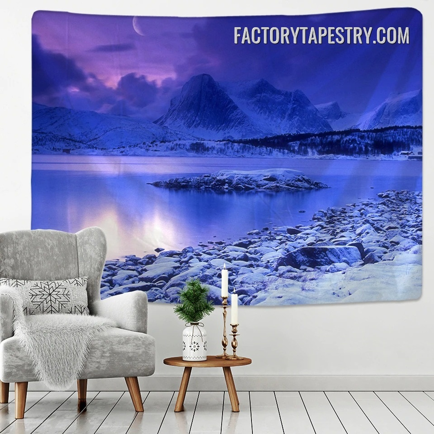 Snowy mountain tapestry 2025